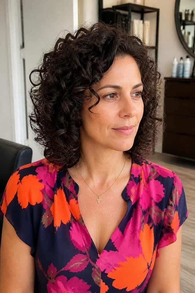 Curly Layered Cut with Volume hairstyle