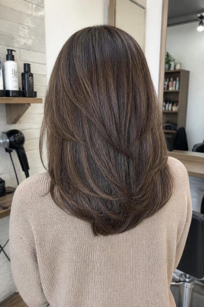 U-Shaped Layers with Long Ends hairstyle