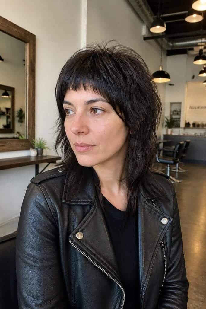 Layered Shag with Micro Bangs hairstyle