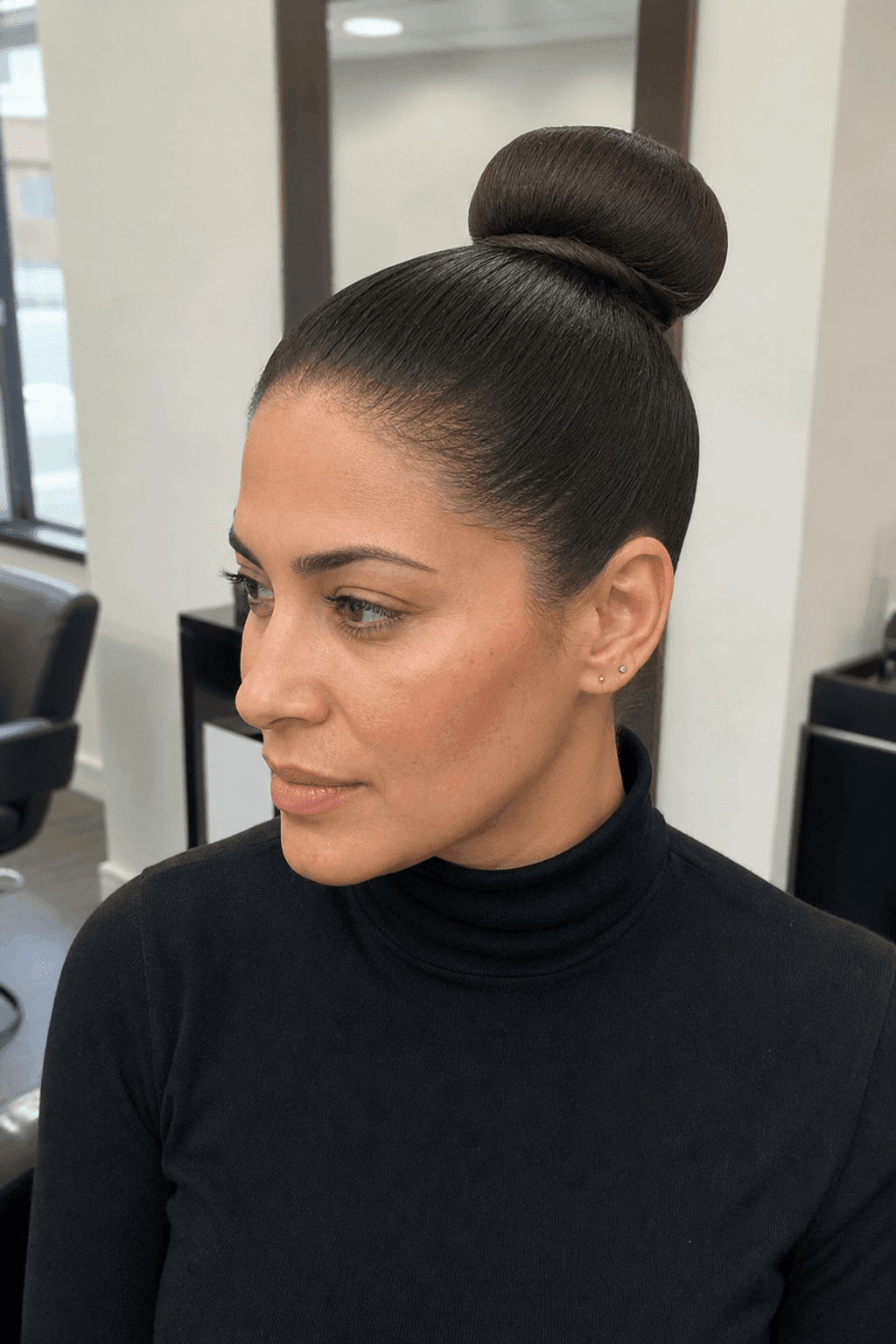 High Ballerina Bun with Smooth Finish hairstyle