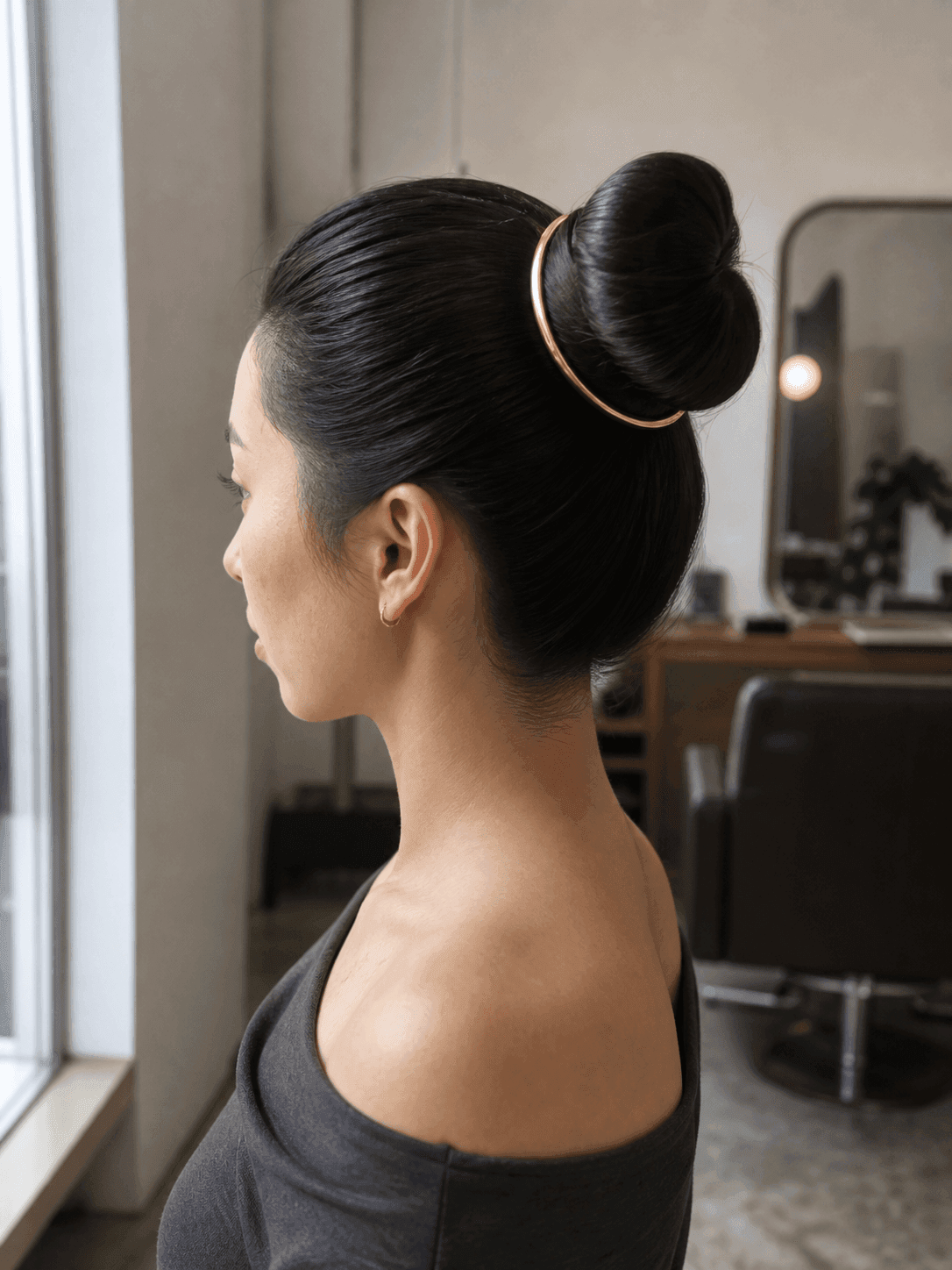 Sleek Bun with Hair Ring