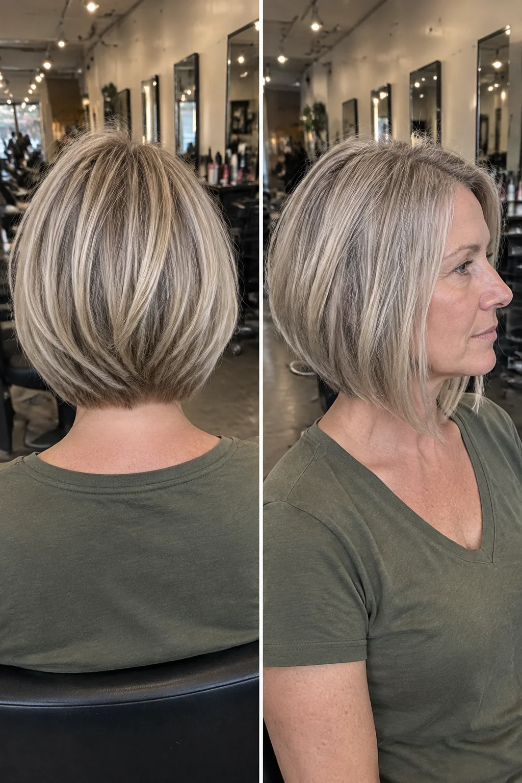 Inverted Layered Bob hairstyle