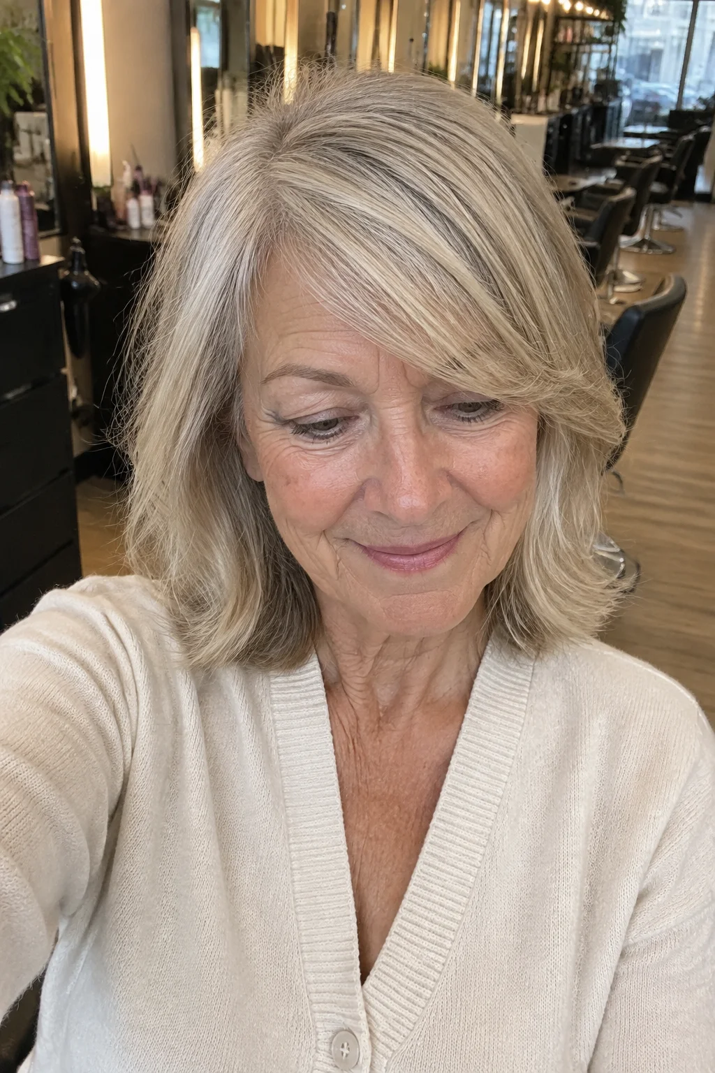 Side-Swept Bangs Shoulder Cut hairstyle