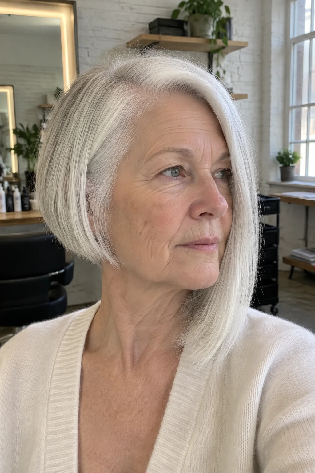 Asymmetrical Bob with Longer Front hairstyle