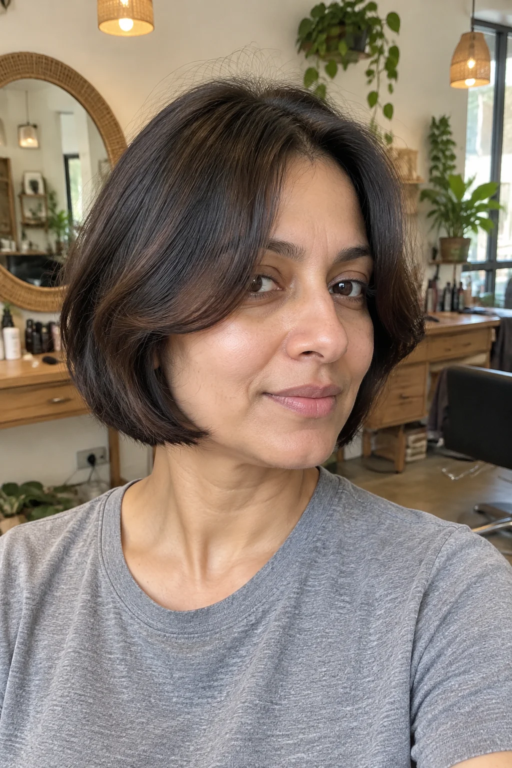 Bixie Cut with Curtain Bangs hairstyle