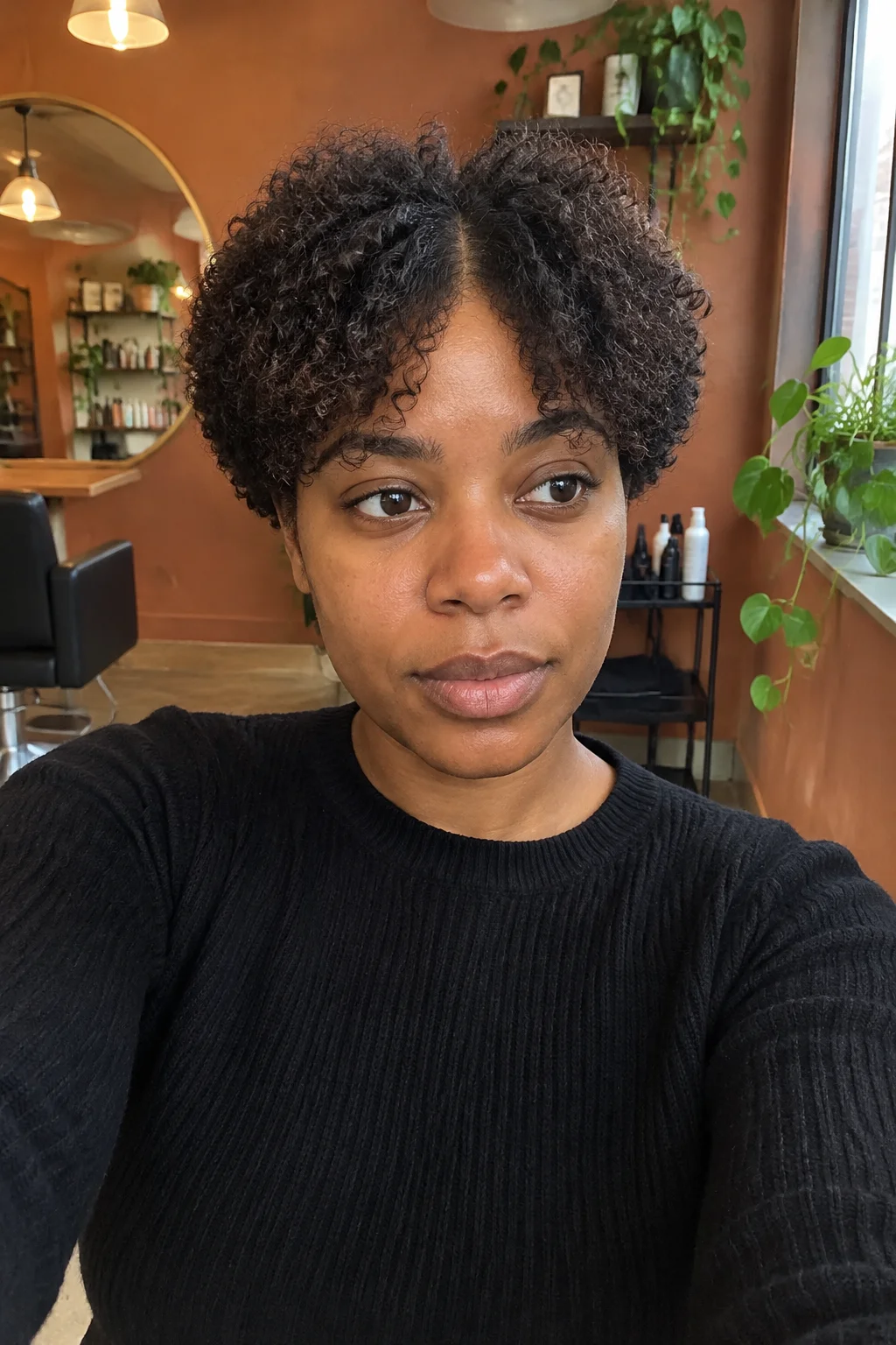 Tapered Pixie for Fine Coily Hair