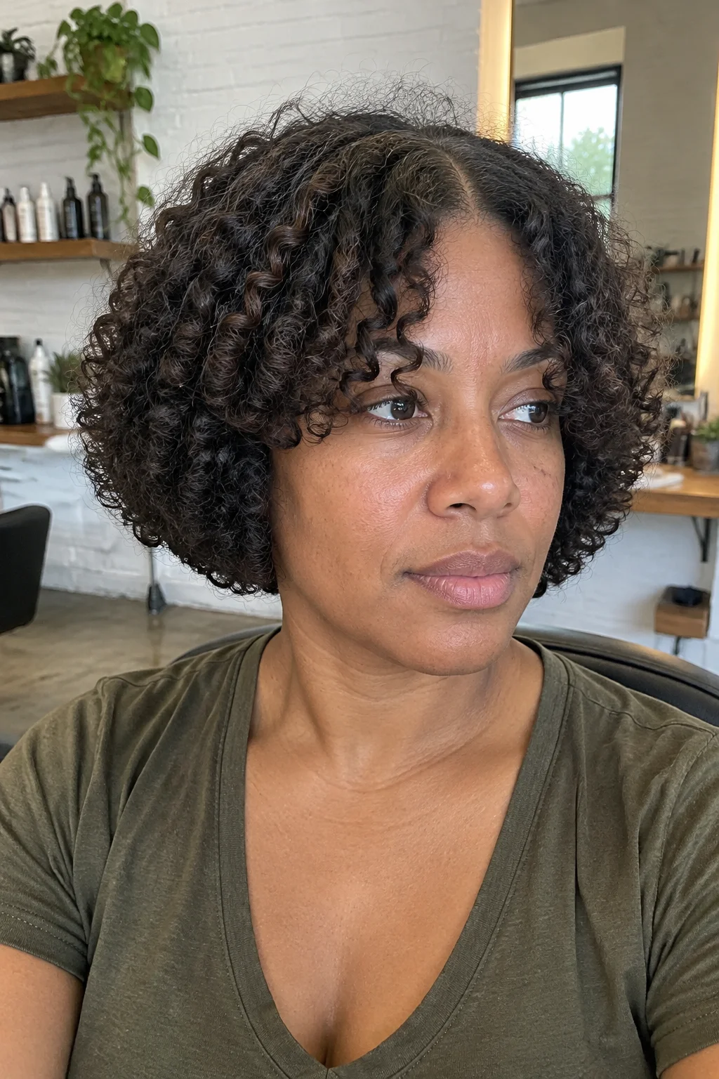 Inverted Bob for Coily Hair